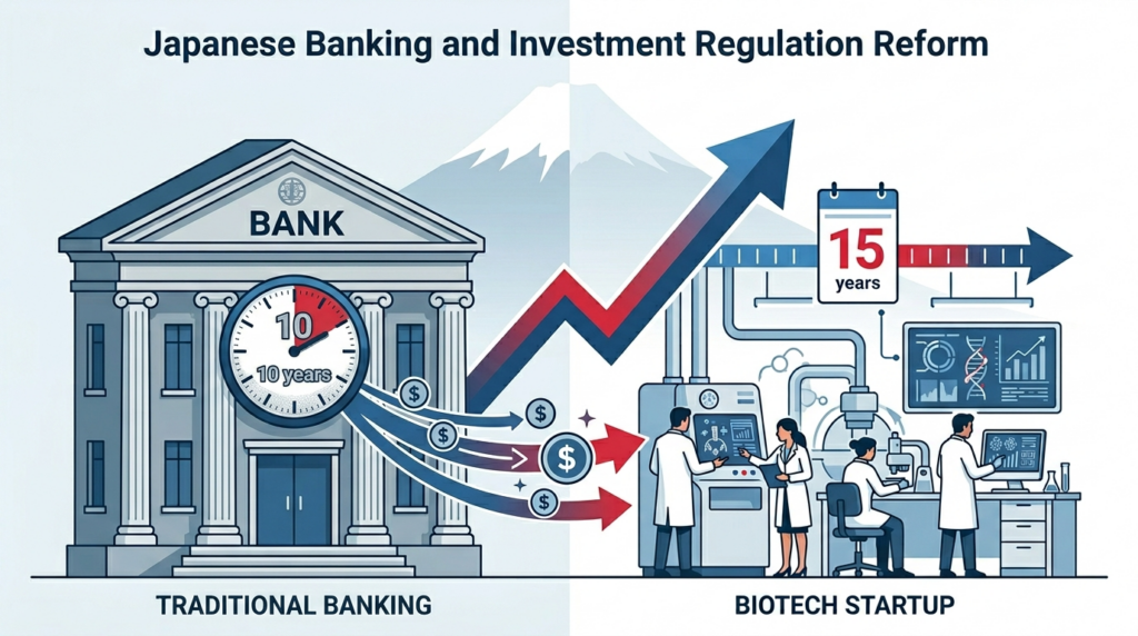 일본 은행권 기업 투자 제한 연장 10년에서 15년으로 규정 개선